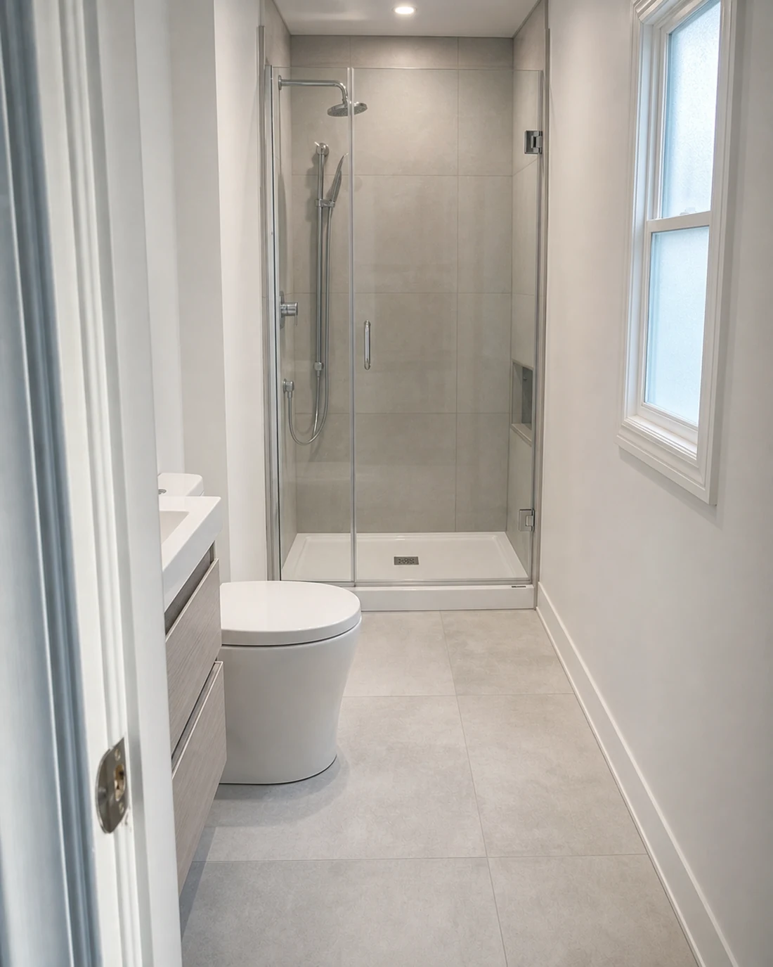 Salle de bain moderne terminée